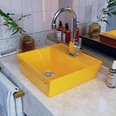 Imagem de Cuba Apoio Angular Quadrada Volcano AQ33W Amarelo