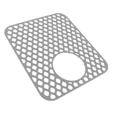 Imagem de SPYMINNPOO Protetor de Pia, Grade de Pia de Silicone Macio, Tapete de Cozinha de 13,6x11,6 Polegadas, Resistente Ao Calor para Acessórios e Bancadas de de Fazenda (Cinza)