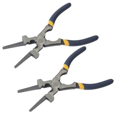 Imagem de Alicate de solda profissional de 20 cm, alicate MIG afiado para resistente à ferrugem, nariz longo com alça antiderrapante - durável e eficaz (2 peças)