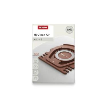 Imagem de Miele Sacos para aspirador de pó HyClean Air CO para aspiradores Miele Guard M1, pacote com 4 sacos de vácuo e 1 filtro de exaustão AirClean – 12774460