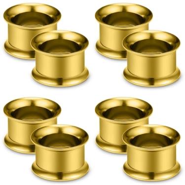 Imagem de Cisyozi 12G-50 mm Calibres de alargamento duplo para orelhas, aço cirúrgico 316L internamente roscados túneis, plugues, brincos de orelha oca, piercing para mulheres e homens, prata, preto, ouro, 3