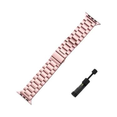 Imagem de Pulseira De Aço Inoxidável Para Apple Watch 45mm 49mm 41mm 40mm 44mm B