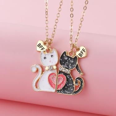 Imagem de Colar de gato fofo para mulheres, joias de amizade, presente moderno, moderno, dia dos namorados, presente de aniversário, presente de natal, presentes de amizade para mulheres, dia dos namorados