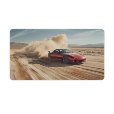 Imagem de HouLaiZhe Vermelho Rx7 Desert Speed JDM Carro Grande Gaming Mouse Pads Tapete de Mesa Base de Borracha Antiderrapante Laptop Acessórios de Computador Suprimentos Bloco de Escrita para Escritório Casa