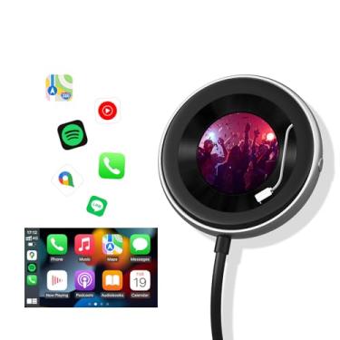 Imagem de OTTOCAST Adaptador sem fio CarPlay Clip – Apple CarPlay sem costura para iPhone, Plug & Play, clipes para ventilação, tela personalizada, aroma fresco.