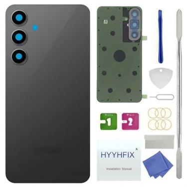 Imagem de HYYHFIX Substituição de vidro traseiro Galaxy S24 FE para Samsung Galaxy S24 FE capa traseira de vidro à prova d'água e lente de câmera + kit de ferramentas de reparo profissional (titânio violeta