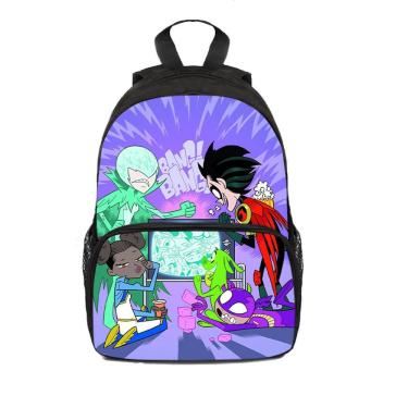 Imagem de Mochila Teens Titans Cartoon Kids School Terylene 25x11x34cm