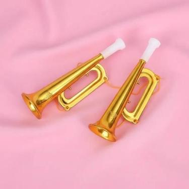 Imagem de Mini Trompete De Plástico Dourado Brinquedo - YDH