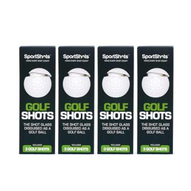 Imagem de Tiros de golfe | Conjunto de copos de shot em forma de bola de golfe - presente divertido, presentes únicos e engraçados para pai, marido, golfistas e homens. Presente de Natal para golfistas, meias