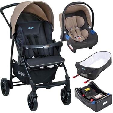 Imagem de Carrinho de Bebe Bebe Conforto Base e Ninho Burigotto Ecco Cinza Bege