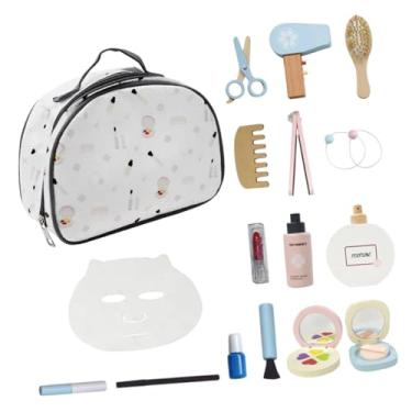 Imagem de YIJU Conjunto de Barbeiro Infantil com Salão de Beleza, Perfume, Secador de Cabelo e Maquiagem para Brincar de Faz de Conta - Kit de Penteado Infantil para