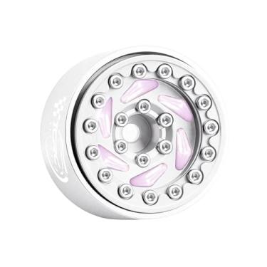 Imagem de TCRC 4 peças de alumínio roxo fluorescente cor brilho noturno cubos de rodas Beadlock 1 polegada para Axial SCX24 AX24 FCX24 TRAXXAS TRX4M Redcat Ascent-18 Ascent-32 HPI Venture18 RC Crawler Car