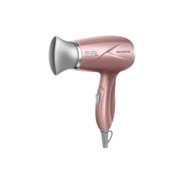 Imagem de Secador de Cabelo Portátil 1200W Bivolt, Dobrável, Cinza, 2 Velocidades, 21cm x 5,5cm, 335g