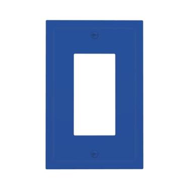 Imagem de Placa de parede decorativa azul 1 Gang Rocker/Decorator interruptor de luz de parede placa frontal interruptor de face GFCI placa de cobertura de tomada