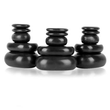 Imagem de Generic Pedras Quentes de Basalto Preto Premium para Massagem Nos Pés, Conjunto de 20 Peças de Pedras de Massagem Suaves e Confortáveis ​​para Pernas e Dedos Dos Pés