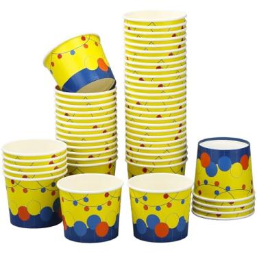 Imagem de Suclain 50 tigelas de papel com tema de anime, tigelas de lanche descartáveis de 170 g, tigelas de sorvete de sobremesa, copos de sorvete de desenho animado descartáveis para sopa de iogurte Sundae