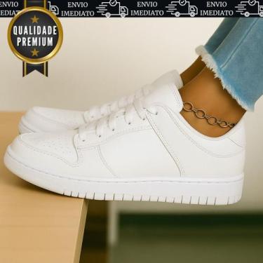 Imagem de Tênis Feminino Branco Masculino Cinza Caramelo Casual Confortavel Maci