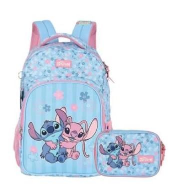 Imagem de Kit Mochila Escolar De Costas Estojo Box Stitch Disney-Feminino