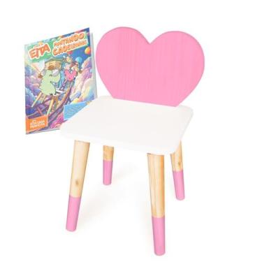 Imagem de Cadeira Infantil de Madeira Coração Tamanho G - Eita Casa Perfeita, Ro