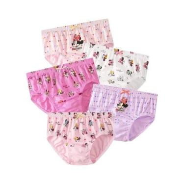 Imagem de Calcinhas De Algodão Para Meninas Pacote Com 5 Personagens De Desenho 