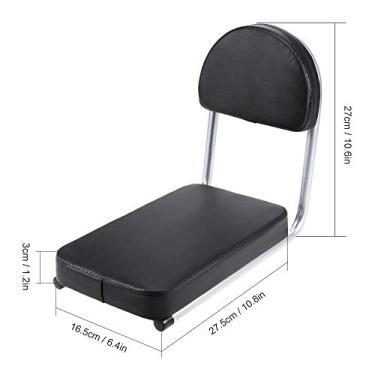 Imagem de Ainoli assento traseiro de bicicleta, corrimão traseiro de bicicleta, apoio de braço, porta-crianças, banco traseiro de bicicleta (Preta)