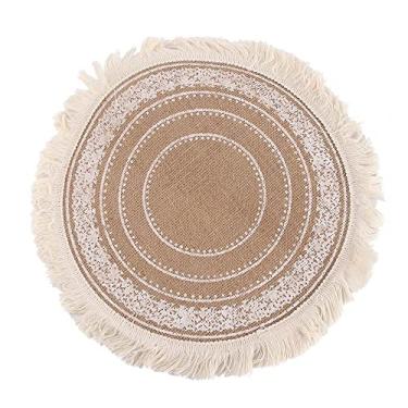 Imagem de Jogo americano de mesa antiescaldante para mesa de jantar prato estilo Oriente Médio decoração de casa tecido isolamento térmico cozinha (2)