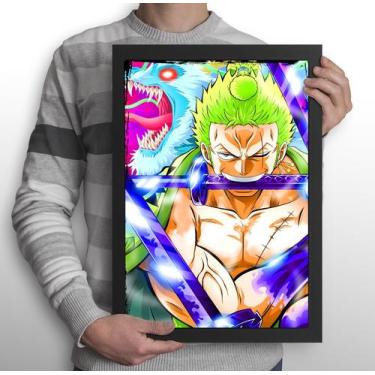 Imagem de Quadro Anime One Piece - Roronoa Zoro (Tamanho A3) - Shimai