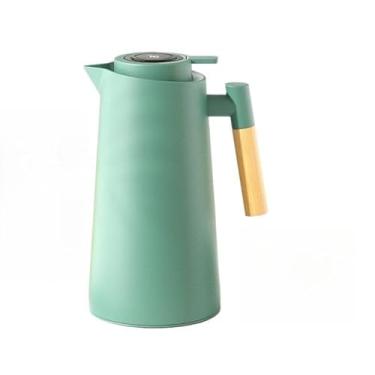 Imagem de Garrafa Térmica Com Termômetro Ideal Para Café Chás E Água(Verde Escuro)