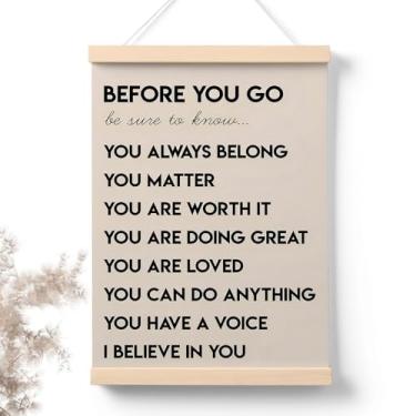 Imagem de PaJiaNi Decoração de parede motivacional retrô, pôster de decoração de afirmações positivas, pôster de saúde mental para conselheiro escolar, sala de aula, dormitório, escritório, antes de ir