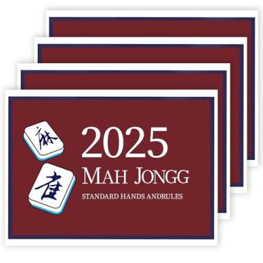 Imagem de Pixibond Mahjong Cards 2025, 4 PCS Mah Jongg Rule Guide Playing Cards - Large Print, Easy to Read, Mahjong Accessories and Gifts for Mahjong Beginners