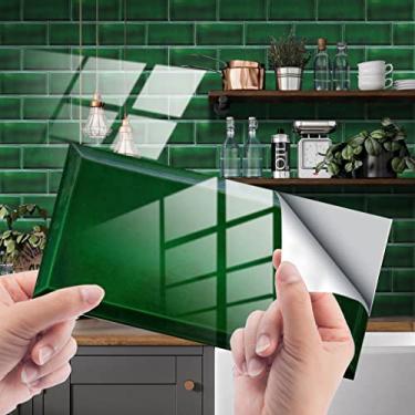 Imagem de HHHJQFAAT Adesivos de azulejo adesivos de azulejo adesivos autoadesivos para decoração de casa cozinha banheiro