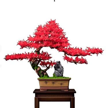 Imagem de Plantas artificiais, bonsai artificial, vaso de bonsai artificial, simulação de bonsai, jardim, planta falsa, árvore de bonsai artificial para casa, escritório, decoração interna, exibição de mesa