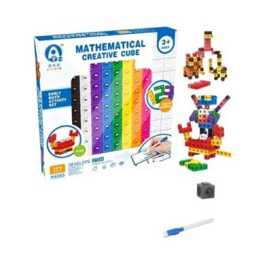 Imagem de Cubo Mágico Colorido Quebra-Cabeça Blocos De Construção 117PCS Brinque