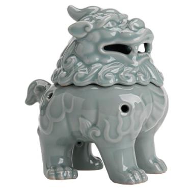 Imagem de Queimador de incenso de cerâmica estilo chinês criativo para queimador de incenso de mesa ornamentos para quarto de cabeceira aromaterapia artesanato incenso titular