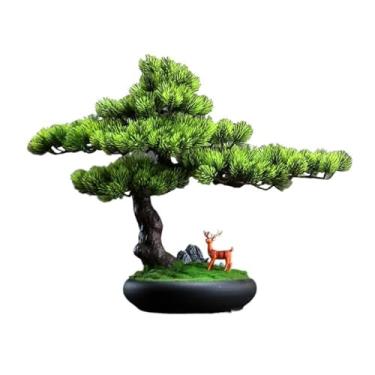 Imagem de Bonsai artificial simulação de pinheiro, ornamentos de sala de estar, entrada, hotel, lobby, decoração, escritório, mesa de chá, bonsai artificial