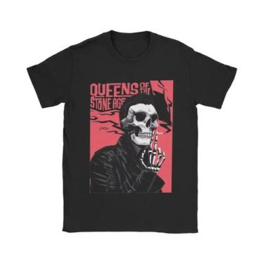 Imagem de Camiseta Feminina plus Size Humorística Queens of the Stone Age like C