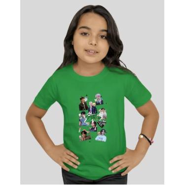 Imagem de Camiseta Infantil Banda Stray Kids Camisa K-pop - MB Sports, Verde, 10