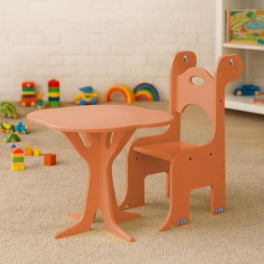 Imagem de Mesa Infantil com Cadeira Fany para Criança Atividade Escola Creche MD