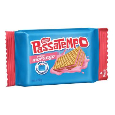 Imagem de Biscoito Wafer Morango Passatempo Nestlé 20g Pacote Individual