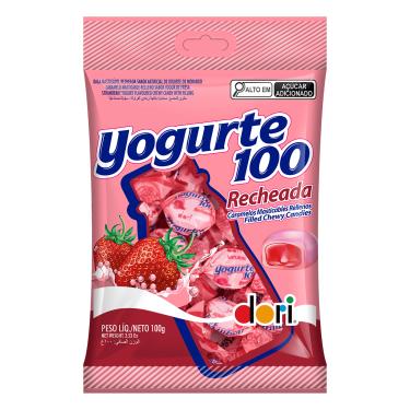 Imagem de Bala Recheada Iogurte de Morango Dori 100g Sem Glúten