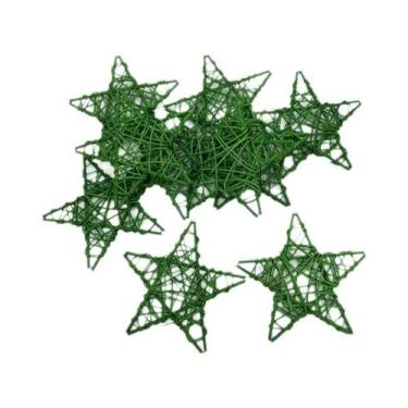 Imagem de Bolas Decorativas De Rattan Em Forma De Estrela 10pcs Ornamentos De Vi
