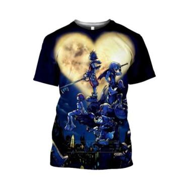 Imagem de Camiseta Masculina, Feminina, Infantil, Kingdom Hearts, Estampada Em 3