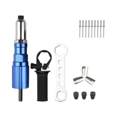 Imagem de Rebitadeira Elétrica Sem Fio 2.4mm-4.8mm, Adaptador De Furadeira Para 