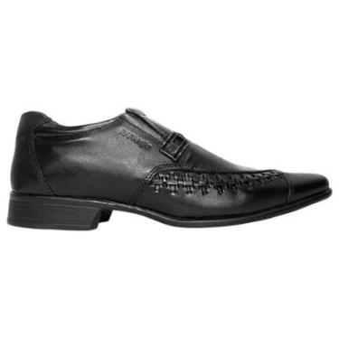 Imagem de Sapato Social Masculino Rafarillo Las Vegas Couro Detalhe Trançado Confortável Preto 79449 04-Masculino