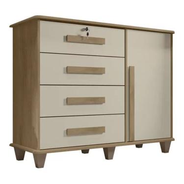 Imagem de Cômoda Sapateira Grécia Cinamomo/Off White – RV Móveis