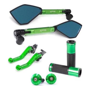 Imagem de Kit Manete Peso Manopla Retrovisor Strada Twister Cb300r Nh - Stark Ra