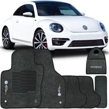 Imagem de Jogo Tapete Automotivo Carpete + Lixeira Fusca 2013 à 2016 Soft Logo B