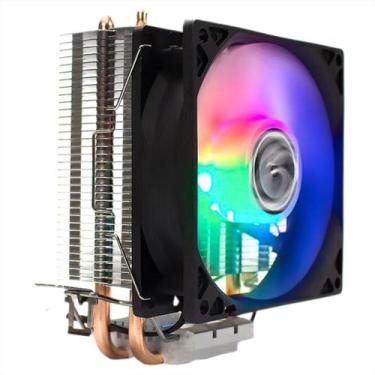 Imagem de Air Cooler Brazil PC CL-SA90R - TDP 100W - 92mm - 2 Heatpipes - LED Ra