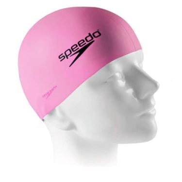 Imagem de Touca de Natação Speedo Flat Cap, Rosa