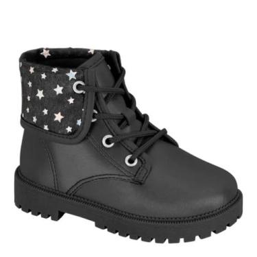 Imagem de Bota Coturno Infantil Menina Molekinha Pelo Casual 2126.520, Preto pra